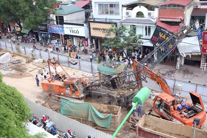 Cho thi công trở lại 2 gói thầu sau sự cố sập cẩu đường sắt đô thị ảnh 1