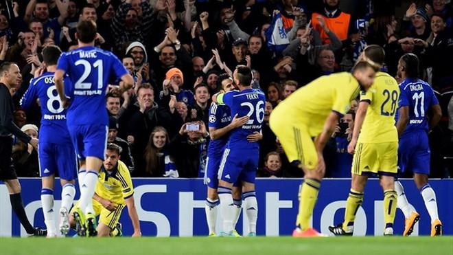 Chelsea dễ dàng đánh bại Maribor. (Nguồn: AFP/Getty Images) Jose Mourinho ca ngợi học trò sau "set tennis" trước Maribor ảnh 2