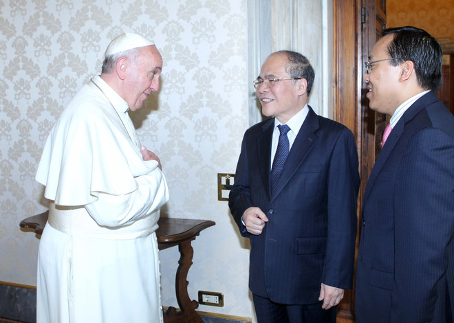 Chùm ảnh Chủ tịch Quốc hội hội kiến với Giáo hoàng ảnh 3