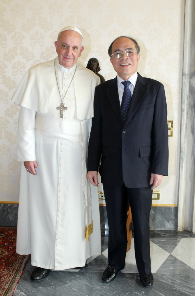Chùm ảnh Chủ tịch Quốc hội hội kiến với Giáo hoàng ảnh 5