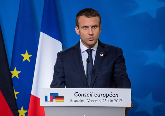 Tổng thống Pháp Emmanuel Macron. (Nguồn: AFP/TTXVN) Tổng thống Pháp Macron thúc đẩy hòa đàm về khủng hoảng Ukraine ảnh 1