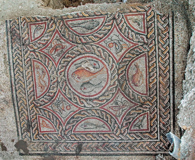 Phát lộ bức tranh khảm có niên đại 1.700 năm tuổi ở Israel ảnh 1