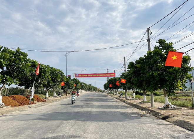 Đường giao thông trên đảo Lý Sơn được đầu tư kết nối đồng bộ. (Ảnh: Phạm Cường/TTXVN) TTXVN_2905Lyson2.jpg