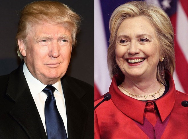 Ông Donald Trump và bà Hillary Clinton. (Nguồn: Eonline.com) Bầu cử Mỹ: Cuộc tranh luận đầu tiên sẽ thu hút 100 triệu khán giả ảnh 1