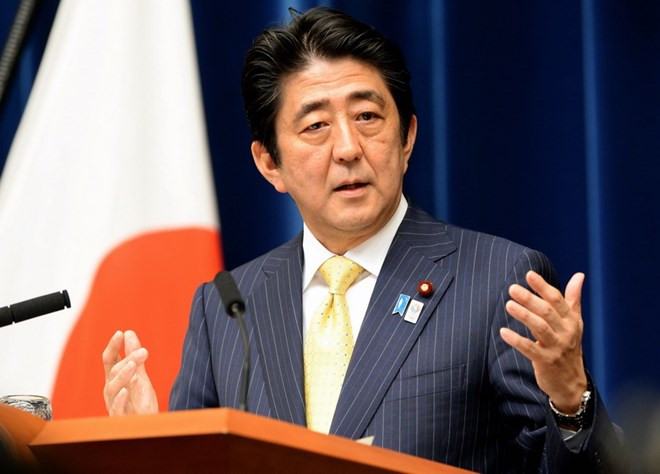 Thủ tướng Nhật Bản Shinzo Abe. (Nguồn: AFP) Nội các Nhật Bản thông qua biện pháp tăng trừng phạt Triều Tiên ảnh 1
