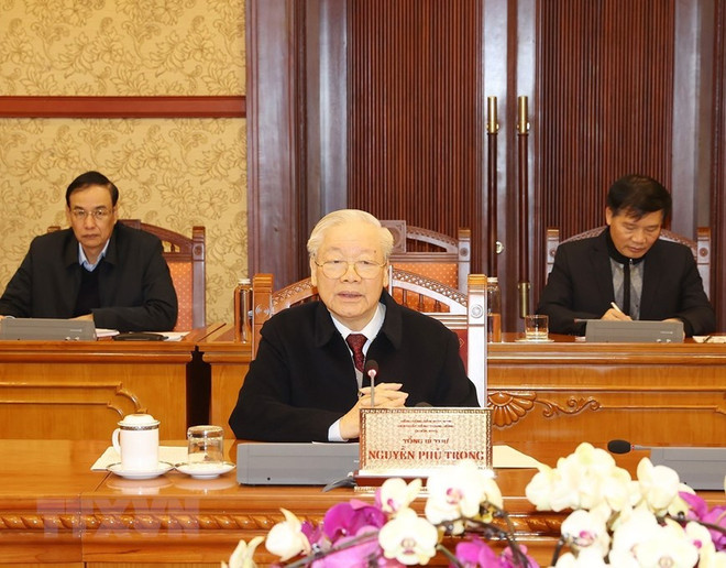 Tổng Bí thư chủ trì họp Ban Bí thư đánh giá việc tổ chức Tết Quý Mão ảnh 2