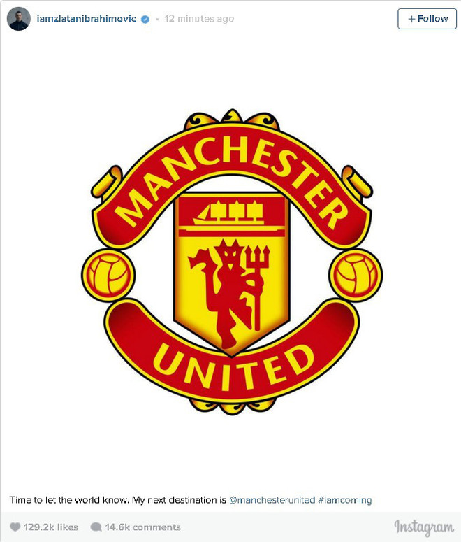 Zlatan Ibrahimovic xác nhận gia nhập CLB Manchester United ảnh 2