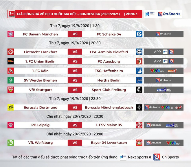 Lịch thi đấu vòng 1 Bundesliga. Lịch trực tiếp vòng mở màn Bundesliga: Bayern đối đầu Schalke 04 ảnh 2