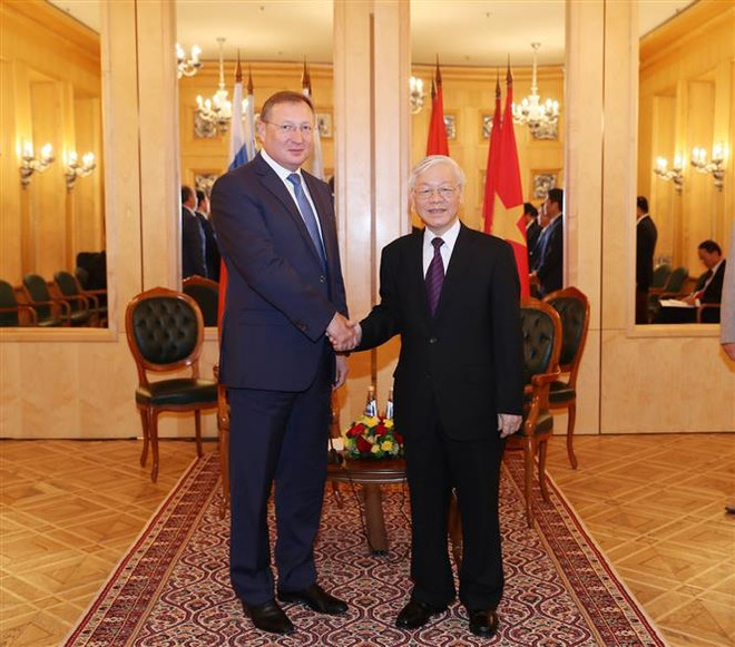 Tổng Bí thư tiếp lãnh đạo các tập đoàn hàng đầu của Liên bang Nga ảnh 2