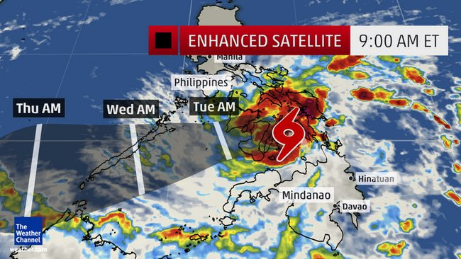 Bão Jangmi đang hoạt động trên khu vực miền Nam Philippines ảnh 1