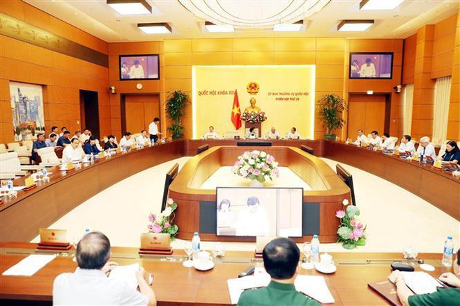 Cho ý kiến về dự án Luật Dân quân tự vệ và dự án Luật Xuất nhập cảnh ảnh 1