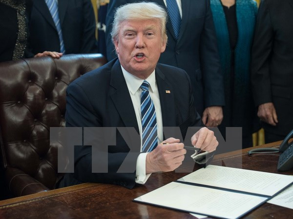 Tổng thống Mỹ Donald Trump. (Ảnh: AFP/TTXVN) Tổng thống Mỹ Trump nỗ lực vận động cho dự luật thay thế Obamacare ảnh 1