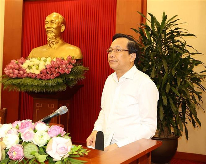 Bộ trưởng Bộ Lao động-Thương binh và Xã hội Đào Ngọc Dung phát biểu tại buổi gặp mặt. (Ảnh: Trí Dũng/TTXVN) Tổng Bí thư gặp mặt các đại biểu người có công tiêu biểu toàn quốc ảnh 2