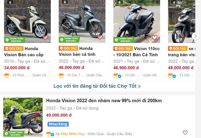 Đại lý khan hàng, khách Việt chuyển sang ‘lùng’ mua Honda Vision cũ ảnh 1