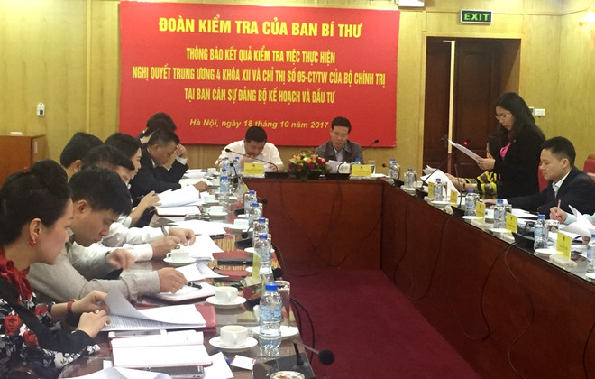Đoàn kiểm tra của Ban Bí thư làm việc với Bộ kế hoạch và Đầu tư ảnh 2