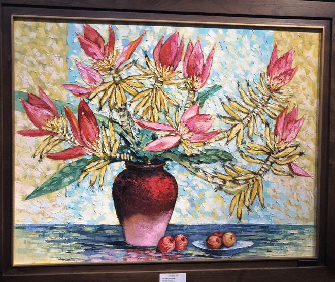 Sắc màu Quê hương Xứ Đoài mây trắng qua nét cọ của họa sỹ Cổ Đô ảnh 16