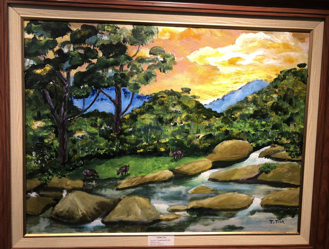 Sắc màu Quê hương Xứ Đoài mây trắng qua nét cọ của họa sỹ Cổ Đô ảnh 7