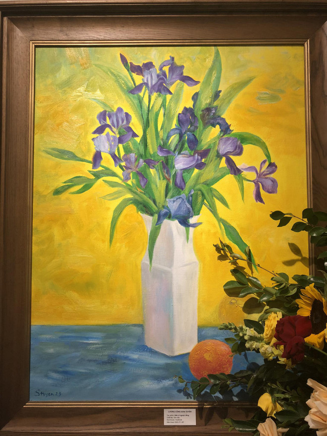 Sắc màu Quê hương Xứ Đoài mây trắng qua nét cọ của họa sỹ Cổ Đô ảnh 15