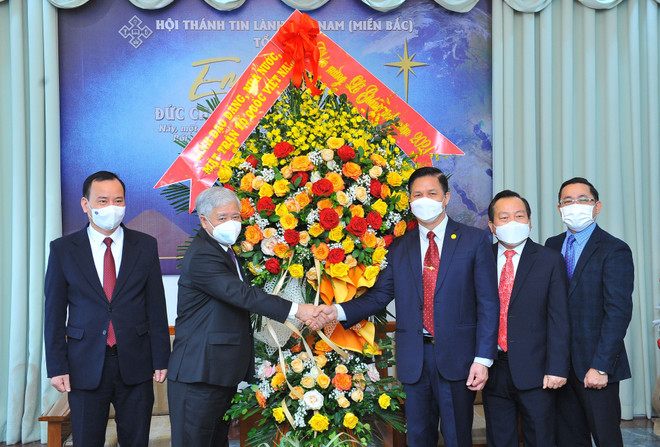 Chủ tịch MTTQ VN chúc mừng Giáng sinh Hội Thánh Tin Lành Việt Nam ảnh 1