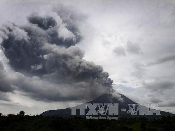 Núi lửa Sinabung phun trào, hàng vạn người phải sơ tán ảnh 1
