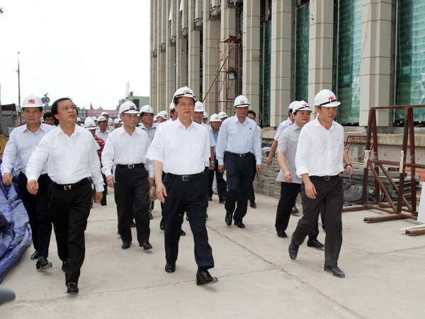 Thủ tướng kiểm tra tiến độ thi công công trình Nhà Quốc hội ảnh 1