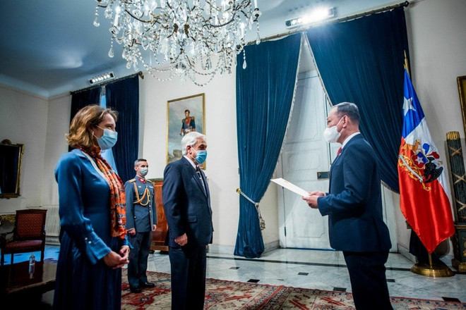 Đại sứ Việt Nam tại Chile Phạm Trường Giang trình Ủy nhiệm thư ảnh 1