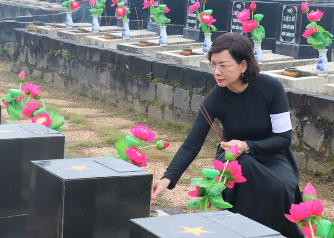 Bình Phước: Truy điệu, an táng 10 hài cốt liệt sỹ hy sinh ở Campuchia ảnh 2