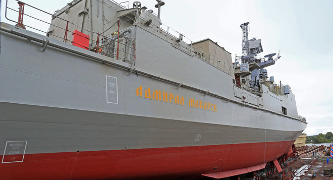 Hải quân Nga chuẩn bị tiếp nhận tàu khu trục Đô đốc Makarov ảnh 1