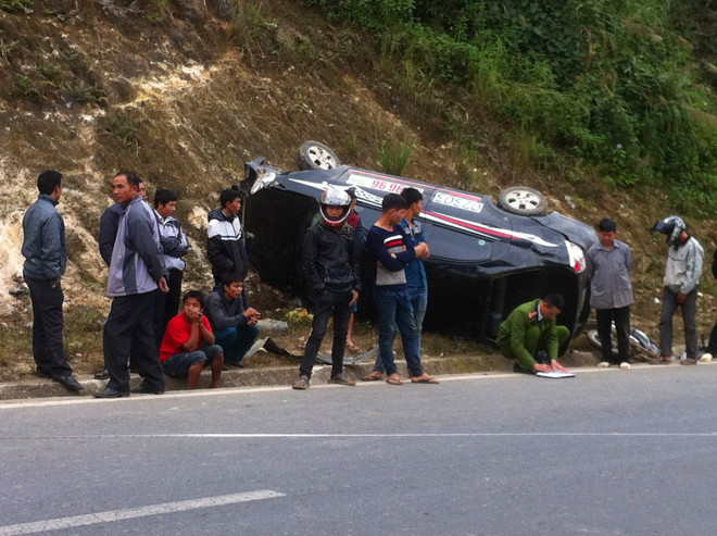Liên tiếp xảy ra tai nạn trên Quốc lộ 279 do thời tiết bất thường ảnh 1