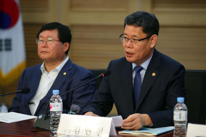Bộ trưởng Thống nhất Hàn Quốc Kim Yeon-chul phát biểu. (Nguồn: upi.com) Hàn Quốc và Mỹ tìm cách thức nối lại đàm phán với Triều Tiên ảnh 1