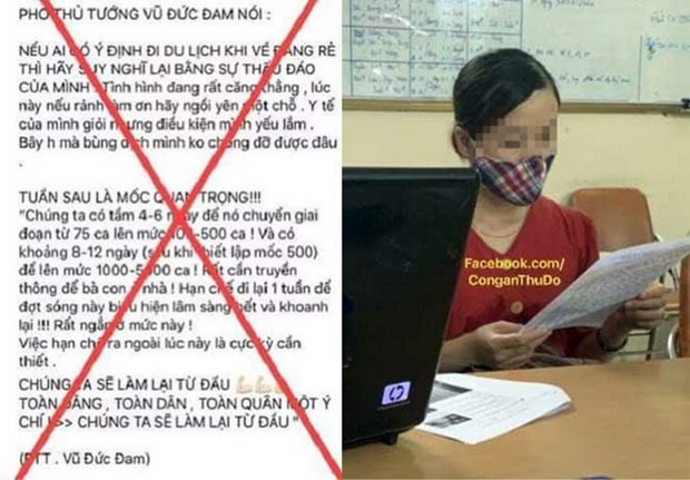 Triệu tập một phụ nữ tung tin sai sự thật liên quan đến dịch COVID-19 ảnh 1