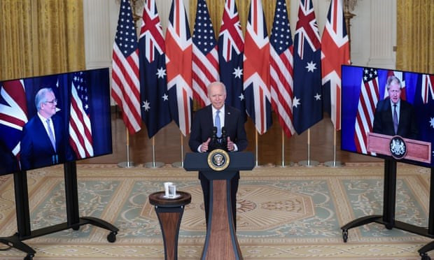 Mỹ, Anh và Australia đã thiết lập mối quan hệ đối tác an ninh ba bên. (Nguồn: EPA) Môi trường địa chiến lược thay đổi nhanh ở Ấn Độ Dương-Thái Bình Dương ảnh 1
