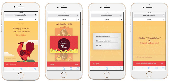 Uber giúp người dùng tặng “lì xì” 68.000 đồng tới 100 người bạn ảnh 1