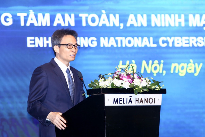 Phó Thủ tướng Vũ Đức Đam phát biểu. (Ảnh: Minh Quyết/TTXVN) Hệ sinh thái sản phẩm an toàn, an ninh mạng phải là "Make in Vietnam" ảnh 1