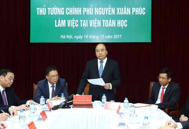 Thủ tướng Nguyễn Xuân Phúc làm việc với Viện Toán học Việt Nam ảnh 1
