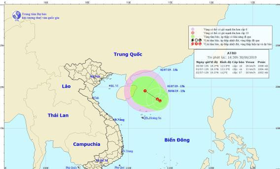 (Nguồn: nchmf.gov.vn) Xuất hiện vùng áp thấp trên vùng biển phía Bắc quần đảo Hoàng Sa ảnh 1
