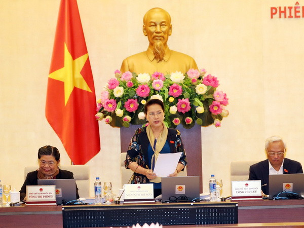 (Ảnh: Trọng Đức/TTXVN) Bế mạc Phiên họp thứ 23 Ủy ban Thường vụ Quốc hội ảnh 1