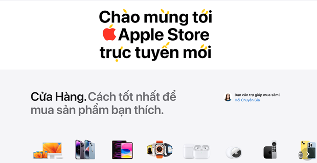 Cửa hàng Apple Store trực tuyến đầu tiên tại Việt Nam đã chính thức mở cửa. (Ảnh chụp màn hình) Apple tìm kiếm thêm cơ hội tại các thị trường mới nổi ở châu Á ảnh 1