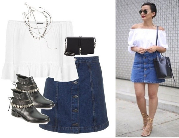 Cách phối đồ sành điệu cùng áo trễ vai tươi mát đầy phong cách ảnh 2