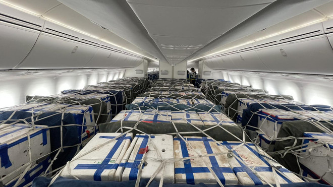 Vietnam Airlines dùng 'siêu máy bay' để chở vải thiều vào Tp.HCM ảnh 1