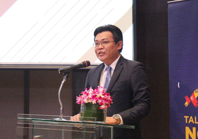 Ông Faizal Izany Mastor, Tham tán Thương mại Malaysia tại Tp. Hồ Chí Minh phát biểu tại hội thảo. (Ảnh: Xuân Anh/TTXVN) Nhiều cơ hội xuất khẩu hàng Việt Nam sang thị trường Malaysia ảnh 2