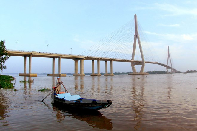 Cầu Cần Thơ nối liền hai bờ sông Hậu của Việt Nam, sử dụng vốn viện trợ của Nhật Bản. (Ảnh: Duy Khương/TTXVN) Thành lập Quỹ Sáng kiến Hỗ trợ Khởi nghiệp Du lịch Vùng Mekong ảnh 1