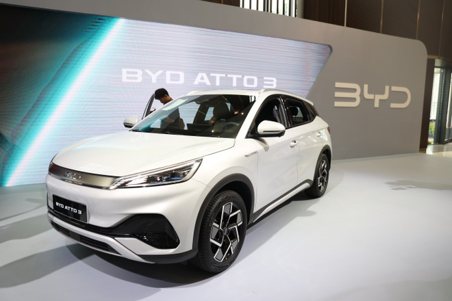 BYD Atto3 nằm trong phân khúc đang khá cạnh tranh tại thị trường xe trong nước. (Ảnh: Minh Hiếu/Vietnam+) vnp_bydatto3.JPG