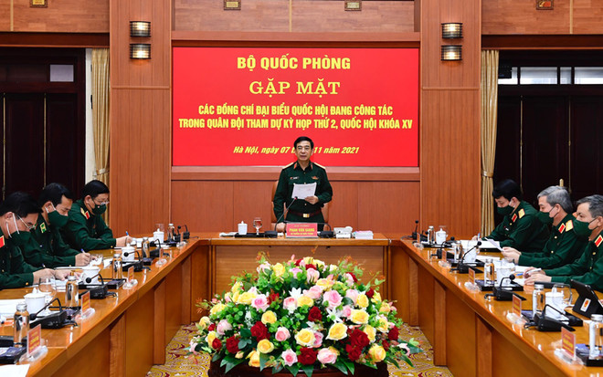 Bộ Quốc phòng gặp mặt đại biểu Quốc hội đang công tác trong quân đội ảnh 1