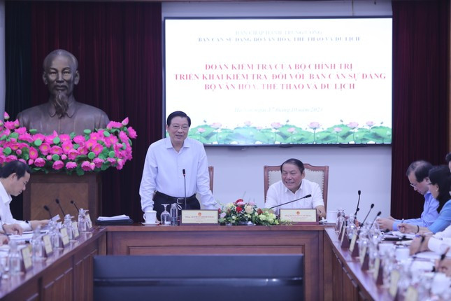 Kiểm tra về công tác cán bộ đối với Ban cán sự đảng Bộ VH-TT&DL ảnh 1