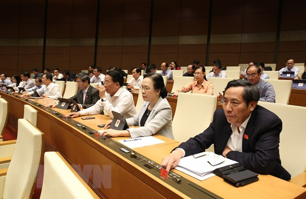 Các đại biểu Quốc hội tại Kỳ họp thứ 10, Quốc hội khóa XIV. (Ảnh minh họa: TTXVN) Dự kiến số lượng, cơ cấu, thành phần đại biểu Quốc hội khóa XV ảnh 1