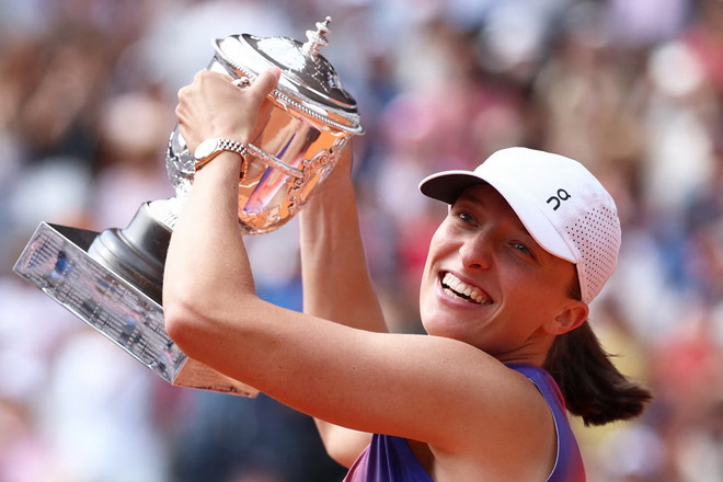 Iga Swiatek vô địch Roland Garros 2024. (Nguồn: AFP/Getty Images) Iga_roland_garros_0906.jpg