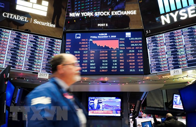 Chứng khoán Âu-Mỹ tụt dốc vì triển vọng kinh tế ảm đạm ảnh 1