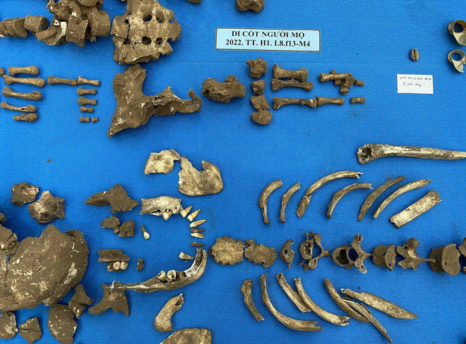 Điện Biên: Phát hiện 4 mộ táng tại hố khai quật hang Thẩm Tâu ảnh 2