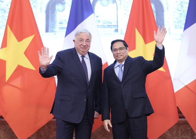 Thủ tướng Phạm Minh Chính tiếp Chủ tịch Thượng viện Cộng hòa Pháp ảnh 1